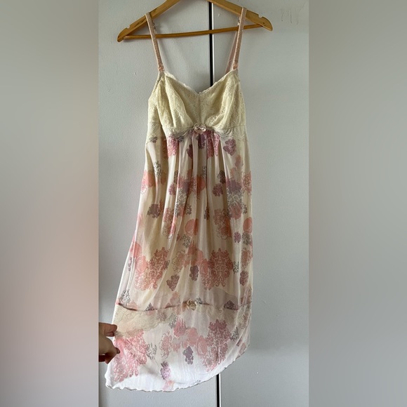 HOT MILK Dresses & Skirts - Vintage hot milk slip floral dress sheer with lining cute cottagecore